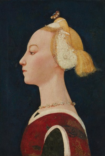 Portrett av en kvinne, sannsynligvis 1450-tallet. av Master of the Castello Nativity
