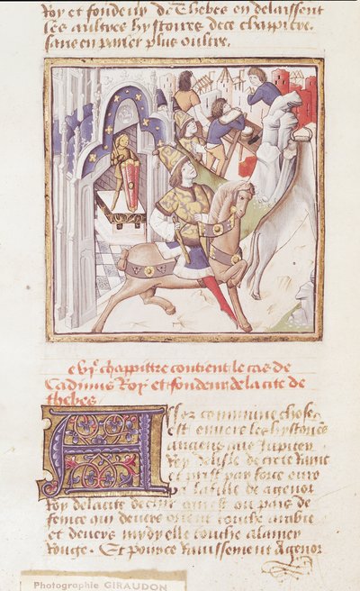 Ms 622 fol.9v Cadmus, grunnlegger av Theben, fra 