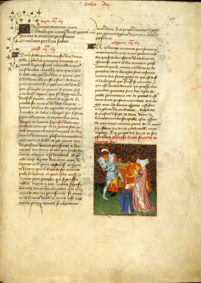 Harley 4431, f.135, Hector og Andromache, fra 