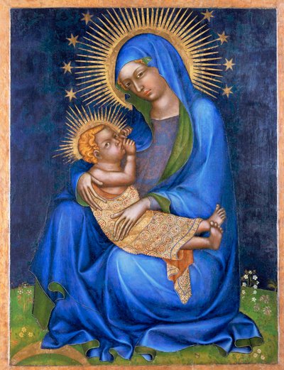 Jomfru Maria (tempera på tre) av Master of the Cycle of Vyssi Brod