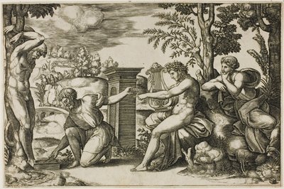 Apollo og Marsyas av Master of the Die