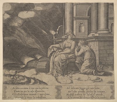 Plate 27: Proserpina gir Psyche skjønnhetsboksen, fra 