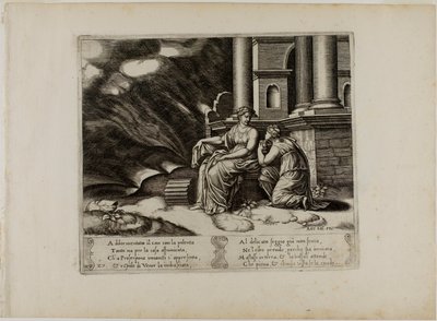 Proserpina gir Psyche skjønnhetens boks av Master of the Die