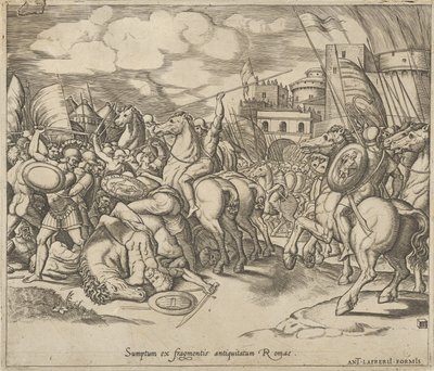 Mirror of Roman Magnificence: The Victory of Scipio [over Syphax], 1500-tallet. av Master of the Die