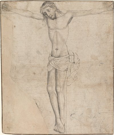 Kristus på korset [recto] av Master of the Drapery Studies