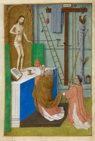 Sankt Gregors messe. av Master of the Dresden Prayer Books