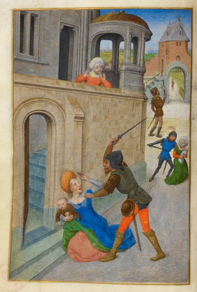 Massakren på de uskyldige. av Master of the Dresden Prayer Books