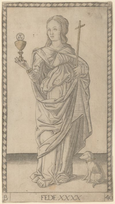 Fede (tro) av Master of the E-Series Tarocchi
