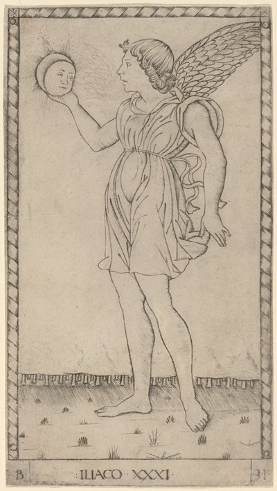 Iliacus (solens geni) av Master of the E Series Tarocchi