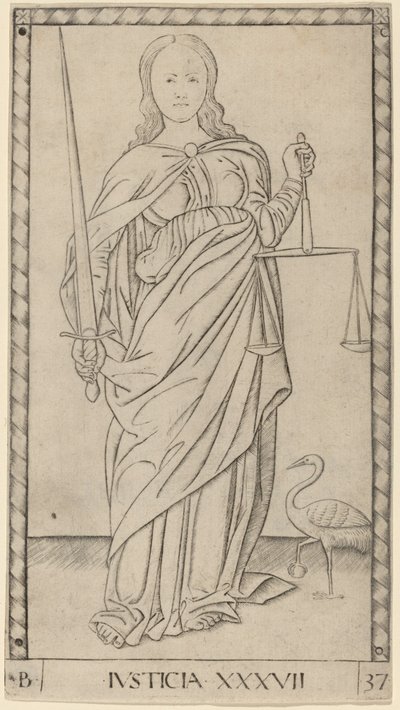Rettferdighet av Master of the E-Series Tarocchi
