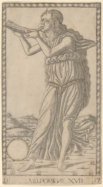 Melpomene av Master of the E-Series Tarocchi