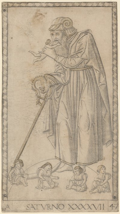 Saturno (Saturn) av Master of the E-Series Tarocchi
