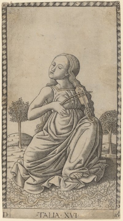 Talia (Thalia) av Master of the E-Series Tarocchi