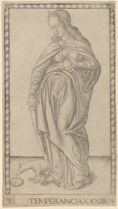Temperancia (temperanse) av Master of the E Series Tarocchi