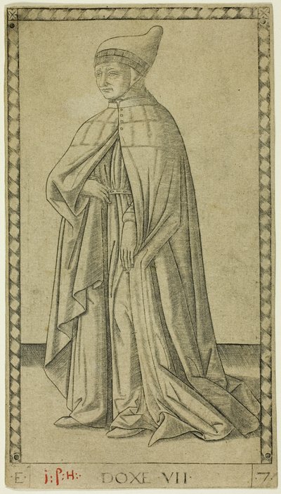 The Doge, plate syv fra The Ranks and Conditions of Men av Master of the E-Series Tarocchi