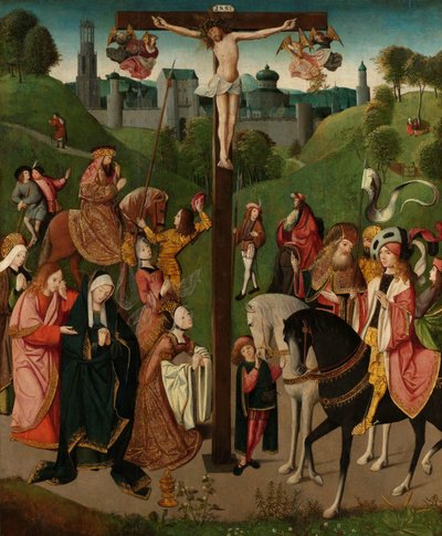 Korsfestelsen Kristus på korset av Master of the Figdor Deposition (circle of)