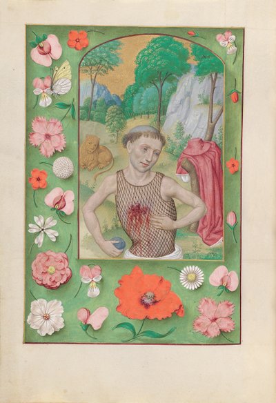 Hours of Queen Isabella the Catholic, Queen of Spain: Fol. 185v, St. Jerome, ca. 1500. av Master of the First Prayerbook of Maximillian