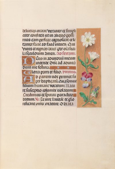 Hours of Queen Isabella the Catholic, Queen of Spain: Fol. 20r, c. 1500. av Master of the First Prayerbook of Maximillian