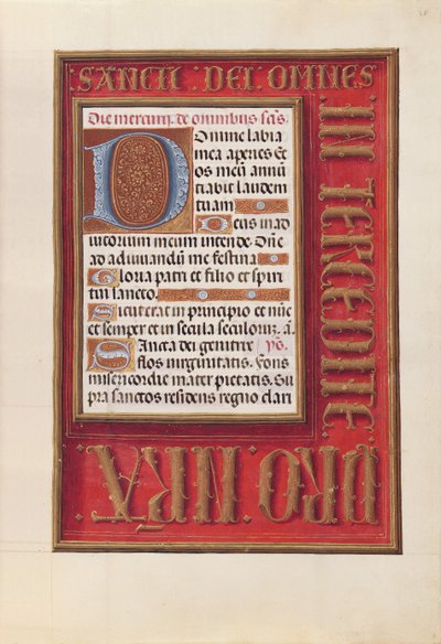 Hours of Queen Isabella the Catholic, Queen of Spain: Fol. 38r, ca. 1500. av Master of the First Prayerbook of Maximillian