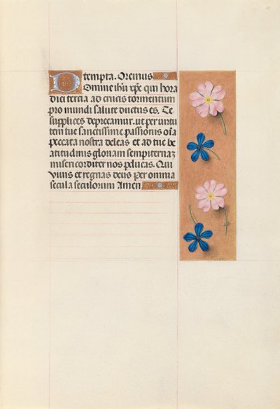Hours of Queen Isabella the Catholic, Queen of Spain: Fol. 65r, ca. 1500. av Master of the First Prayerbook of Maximillian