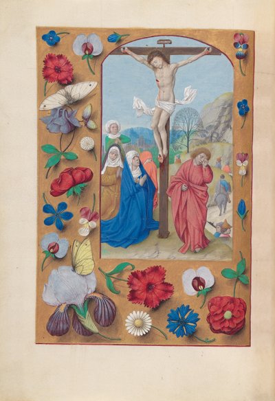 Hours of Queen Isabella the Catholic, Queen of Spain: Fol. 72v, Korsfestelse, ca. 1500. av Master of the First Prayerbook of Maximillian