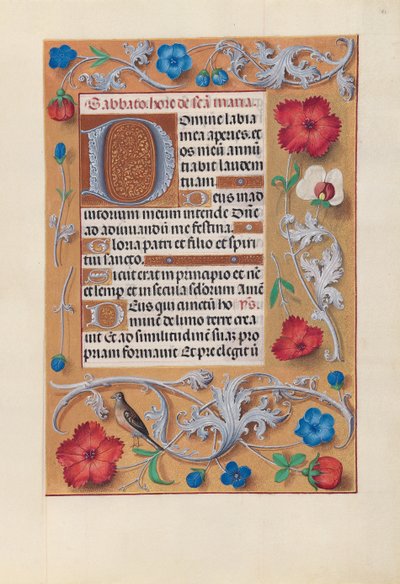Hours of Queen Isabella the Catholic, Queen of Spain: Fol. 81r, ca. 1500. av Master of the First Prayerbook of Maximillian