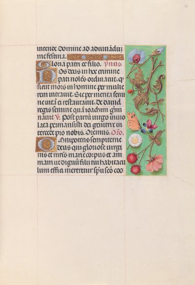 Hours of Queen Isabella the Catholic, Queen of Spain: Fol. 82r, ca. 1500. av Master of the First Prayerbook of Maximillian