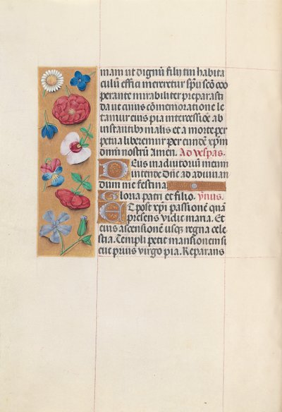 Hours of Queen Isabella the Catholic, Queen of Spain: Fol. 84v, ca. 1500. av Master of the First Prayerbook of Maximillian