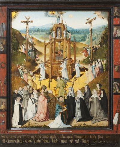 La fontaine de vie, epitaphe pour frere Clemenssoen - Livets fontene. Epitafium for Fader Clemenssoen - Mester av Livsfontenen i Praha (aktiv mellom 1475 og 1525). Olje på tre av Master of the Fountain of Life