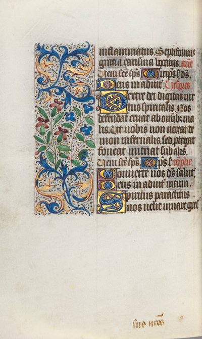 Timebok Bruk av Rouen: fol. 101v, ca. 1470. av Master of the Geneva Latini
