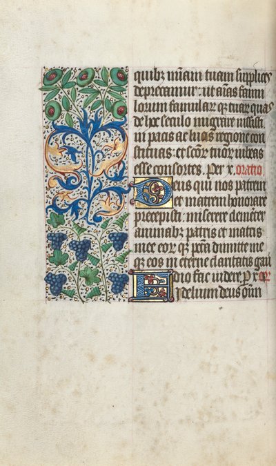 Timebok Bruk av Rouen: fol. 109v, ca. 1470. av Master of the Geneva Latini