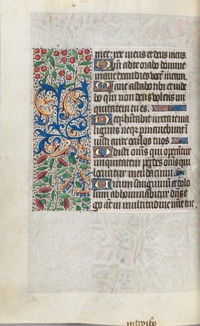 Timebok Bruk av Rouen: fol. 110v, ca. 1470. av Master of the Geneva Latini