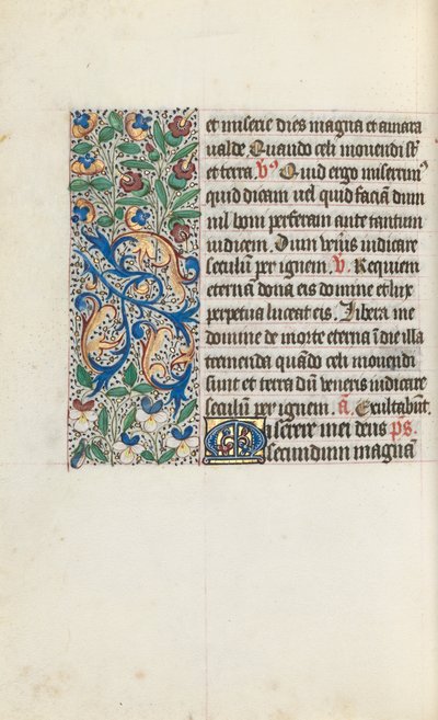 Timebok Bruk av Rouen: fol. 133v, ca. 1470. av Master of the Geneva Latini