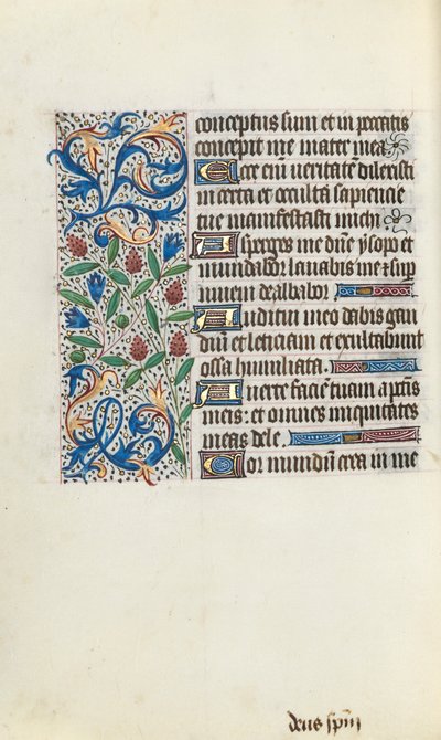 Timebok Bruk av Rouen: fol. 134v, ca. 1470. av Master of the Geneva Latini