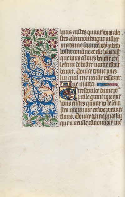 Timebok Bruk av Rouen: fol. 147v, ca. 1470. av Master of the Geneva Latini