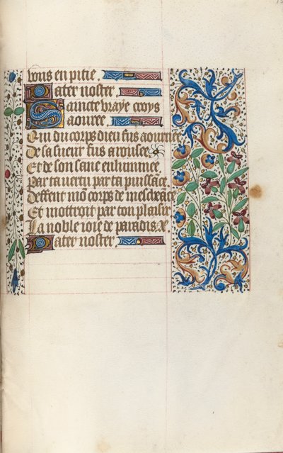 Timebok Bruk av Rouen: fol. 154r, ca. 1470. av Master of the Geneva Latini