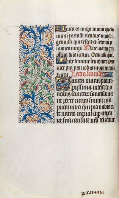Timebok Bruk av Rouen: fol. 35v, c. 1470. av Master of the Geneva Latini