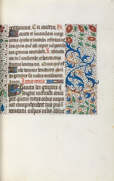Timebok Bruk av Rouen: fol. 36r, c. 1470. av Master of the Geneva Latini