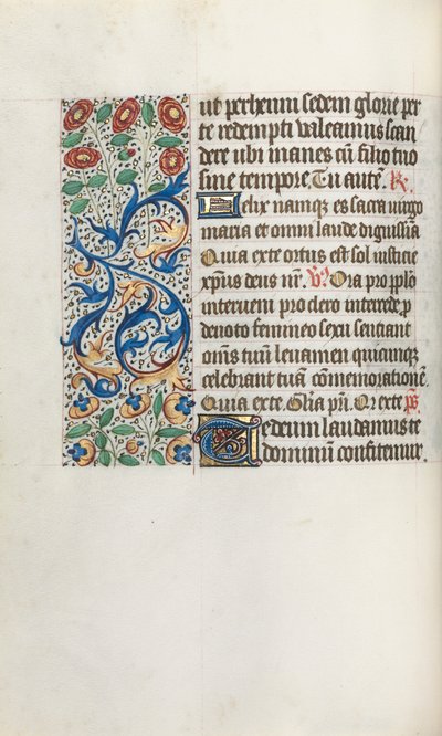 Timebok Bruk av Rouen: fol. 36v, ca. 1470. av Master of the Geneva Latini