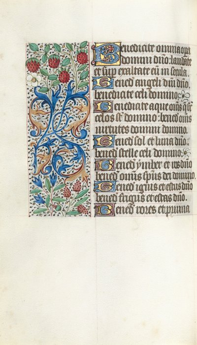 Timebok Bruk av Rouen: fol. 42v, c. 1470. av Master of the Geneva Latini