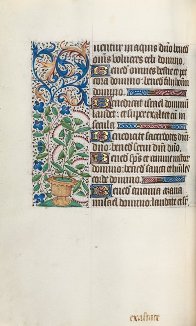 Timebok Bruk av Rouen: fol. 43v, c. 1470. av Master of the Geneva Latini