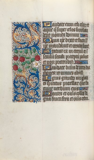 Timebok Bruk av Rouen: fol. 44v, c. 1470. av Master of the Geneva Latini