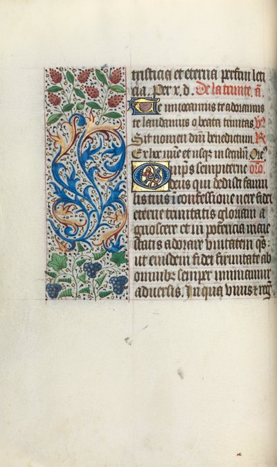 Timebok Bruk av Rouen: fol. 49v, ca. 1470. av Master of the Geneva Latini