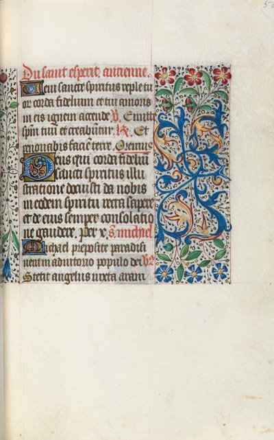Timebok Bruk av Rouen: fol. 50r, c. 1470. av Master of the Geneva Latini