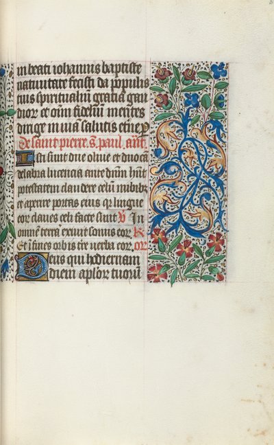 Timebok Bruk av Rouen: fol. 51r, c. 1470. av Master of the Geneva Latini