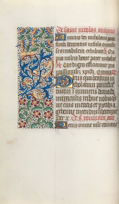 Timebok Bruk av Rouen: fol. 52v, c. 1470. av Master of the Geneva Latini