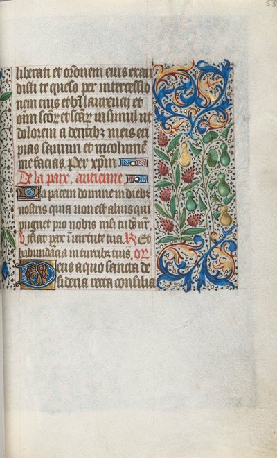Timebok Bruk av Rouen: fol. 55r, ca. 1470. av Master of the Geneva Latini