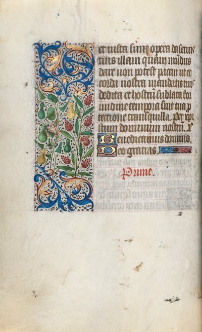 Timebok Bruk av Rouen: fol. 55v, ca. 1470. av Master of the Geneva Latini