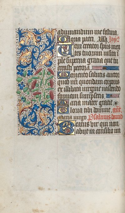 Timebok Bruk av Rouen: fol. 56v, ca. 1470. av Master of the Geneva Latini