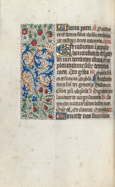 Timebok Bruk av Rouen: fol. 69v, ca. 1470. av Master of the Geneva Latini